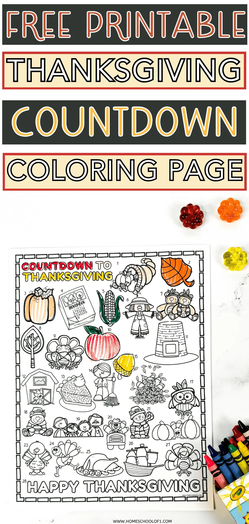 thanksgiving countdown printable