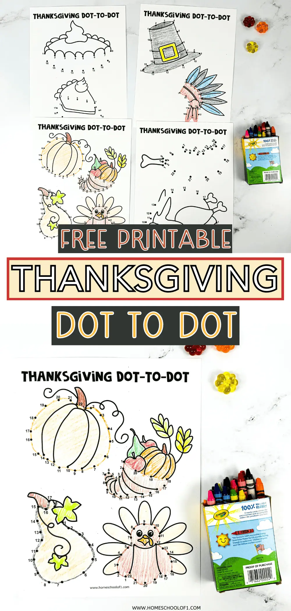 thanksgiving dot to dot worksheets