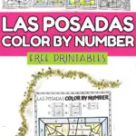 LAS POSADAS COLOR BY NUMBER PRINTABLES