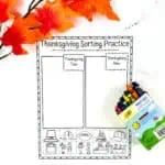 THANKSGIVING PAST AND PRESENT WORKSHEET