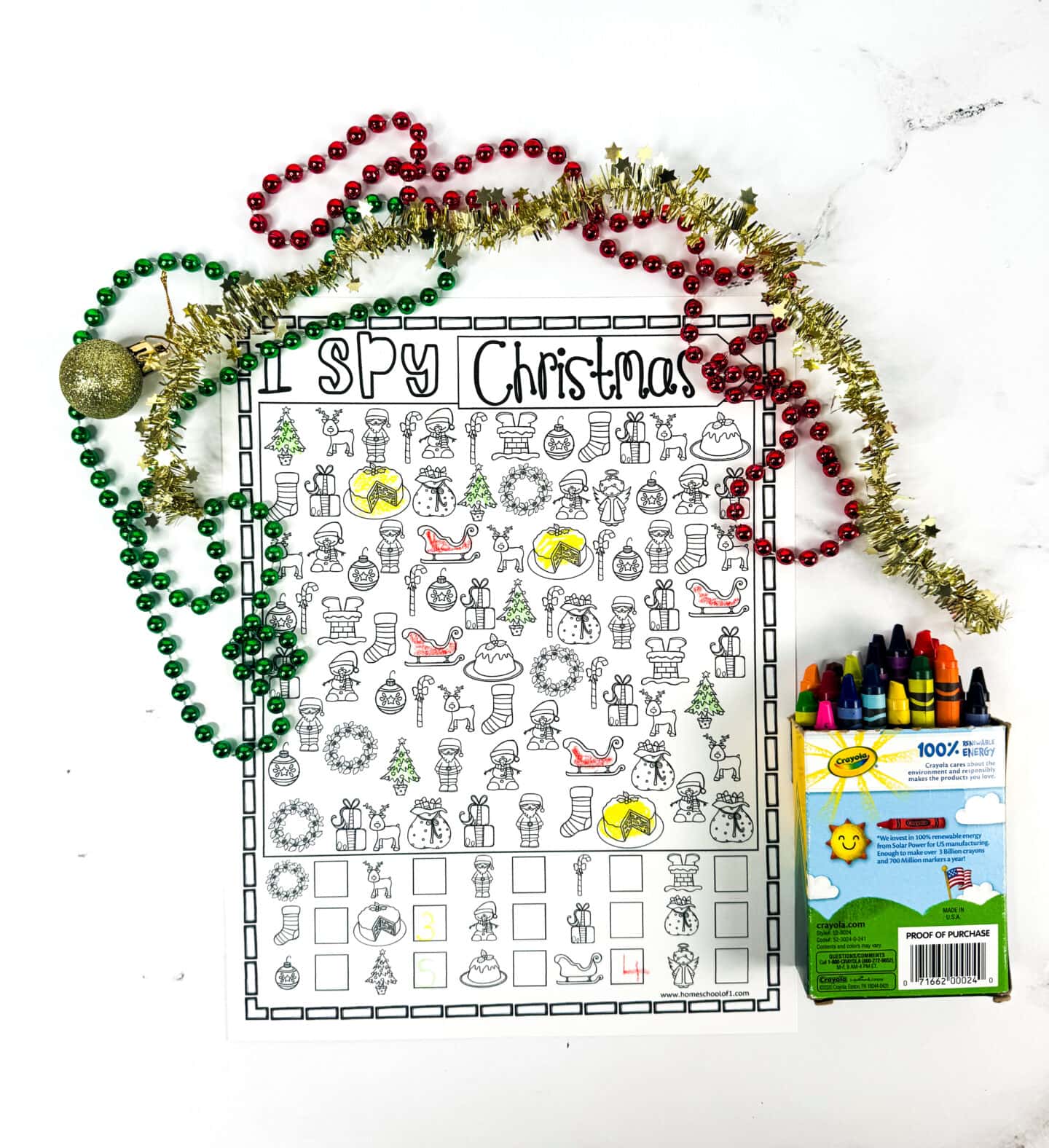 christmas i spy coloring page