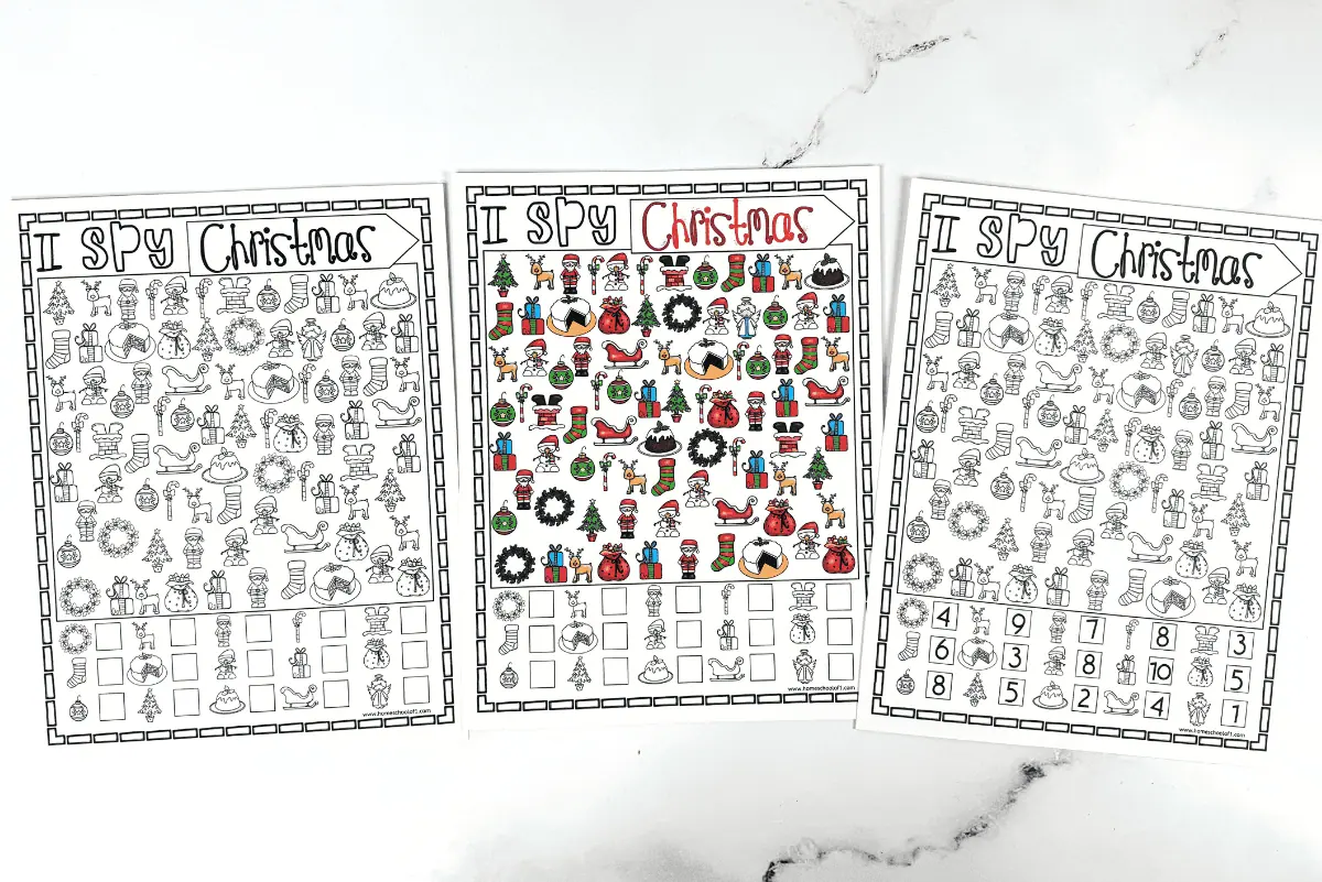 christmas i spy printable