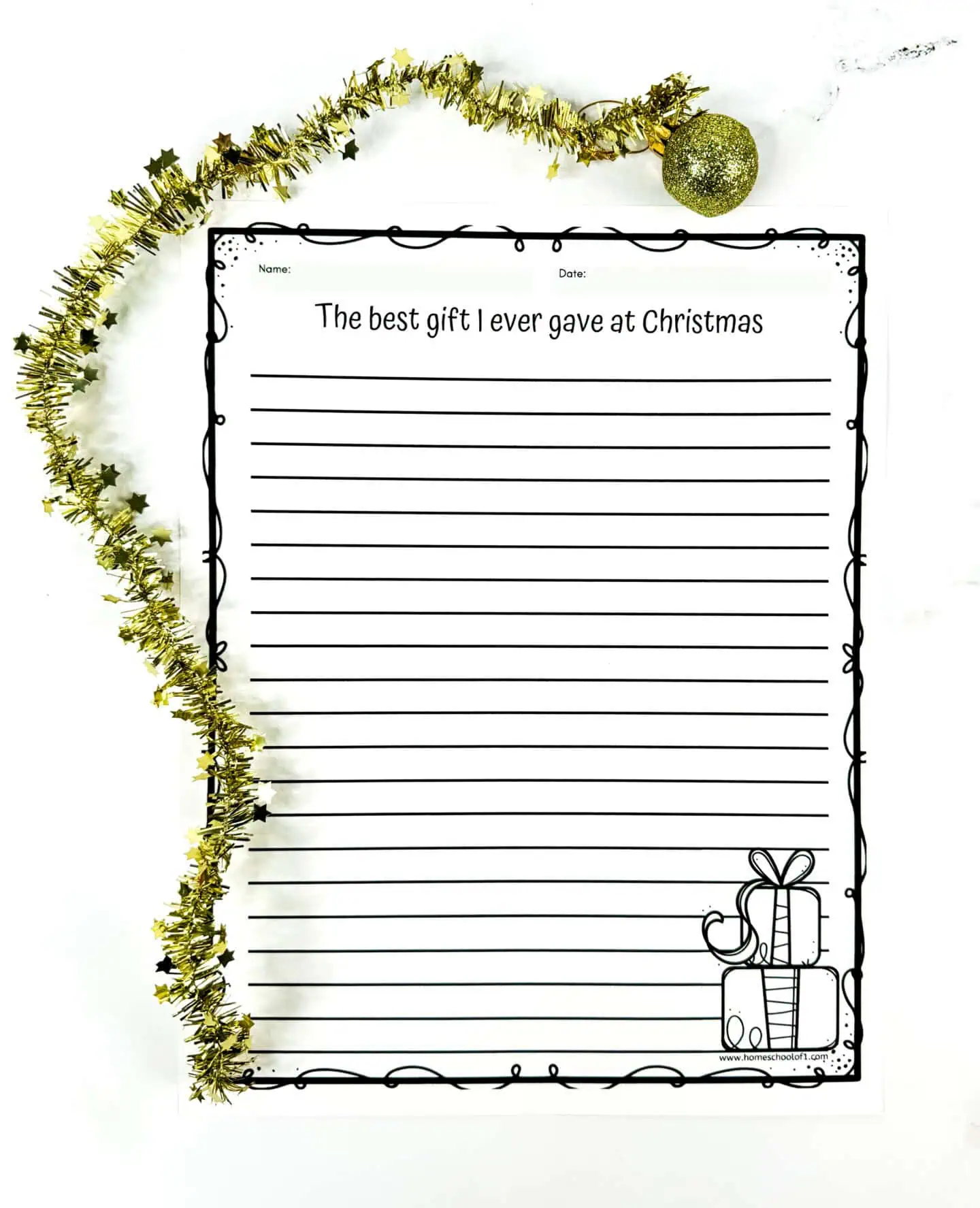 christmas journal prompt printables