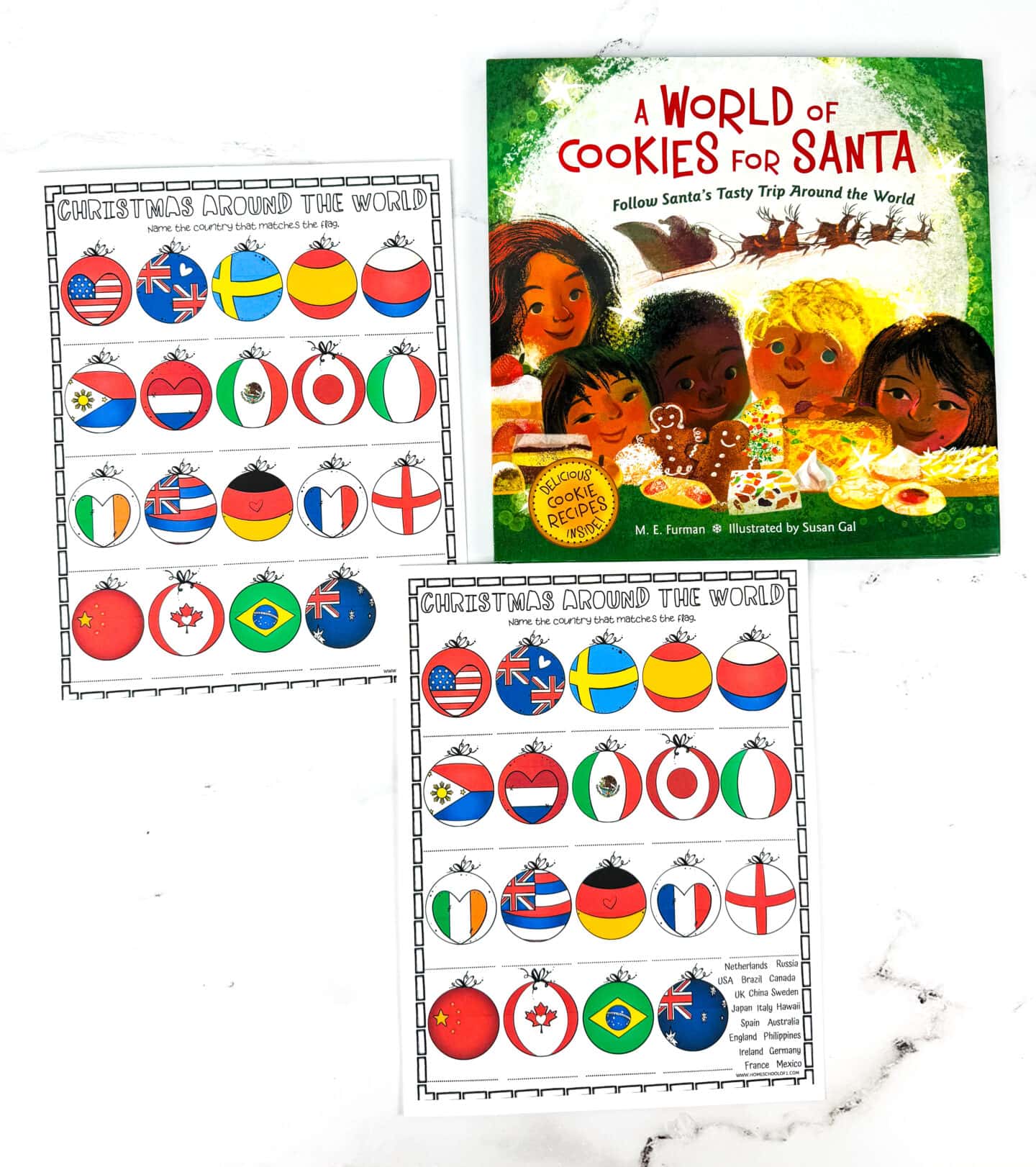 christmas ornaments flags