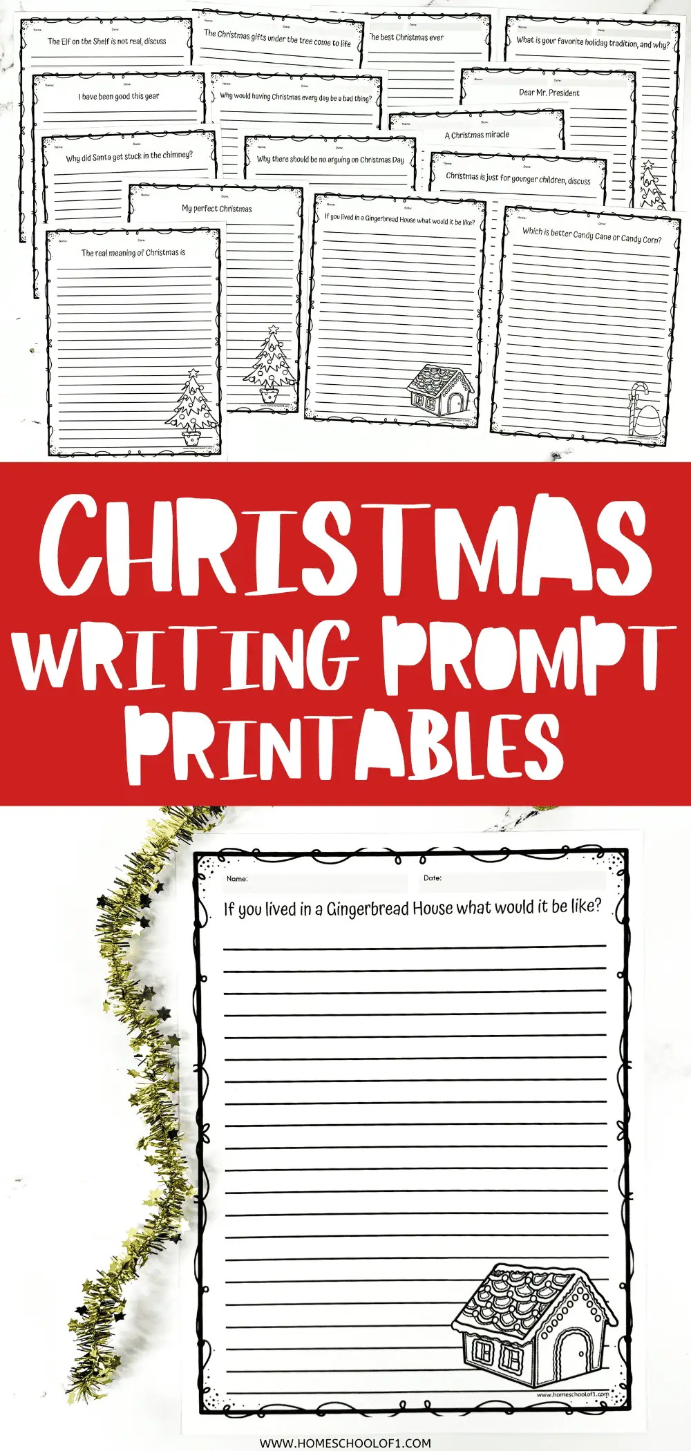 christmas writing prompt worksheets