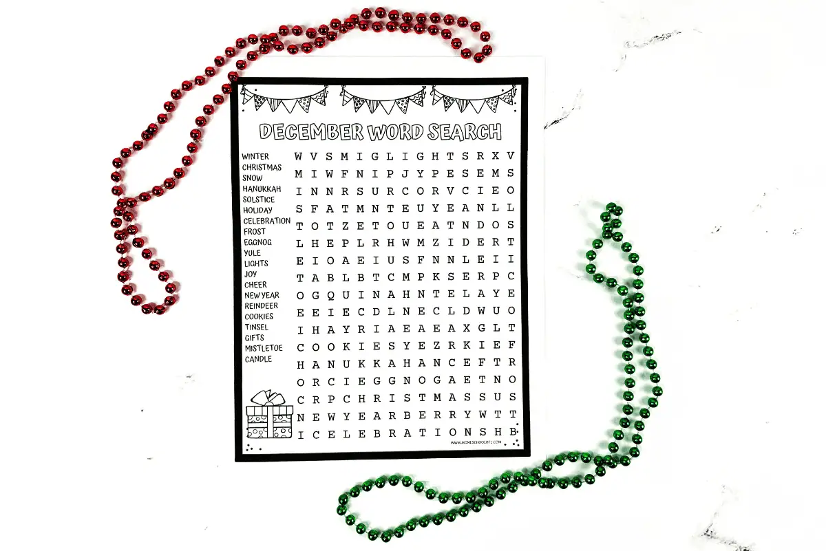 december word search