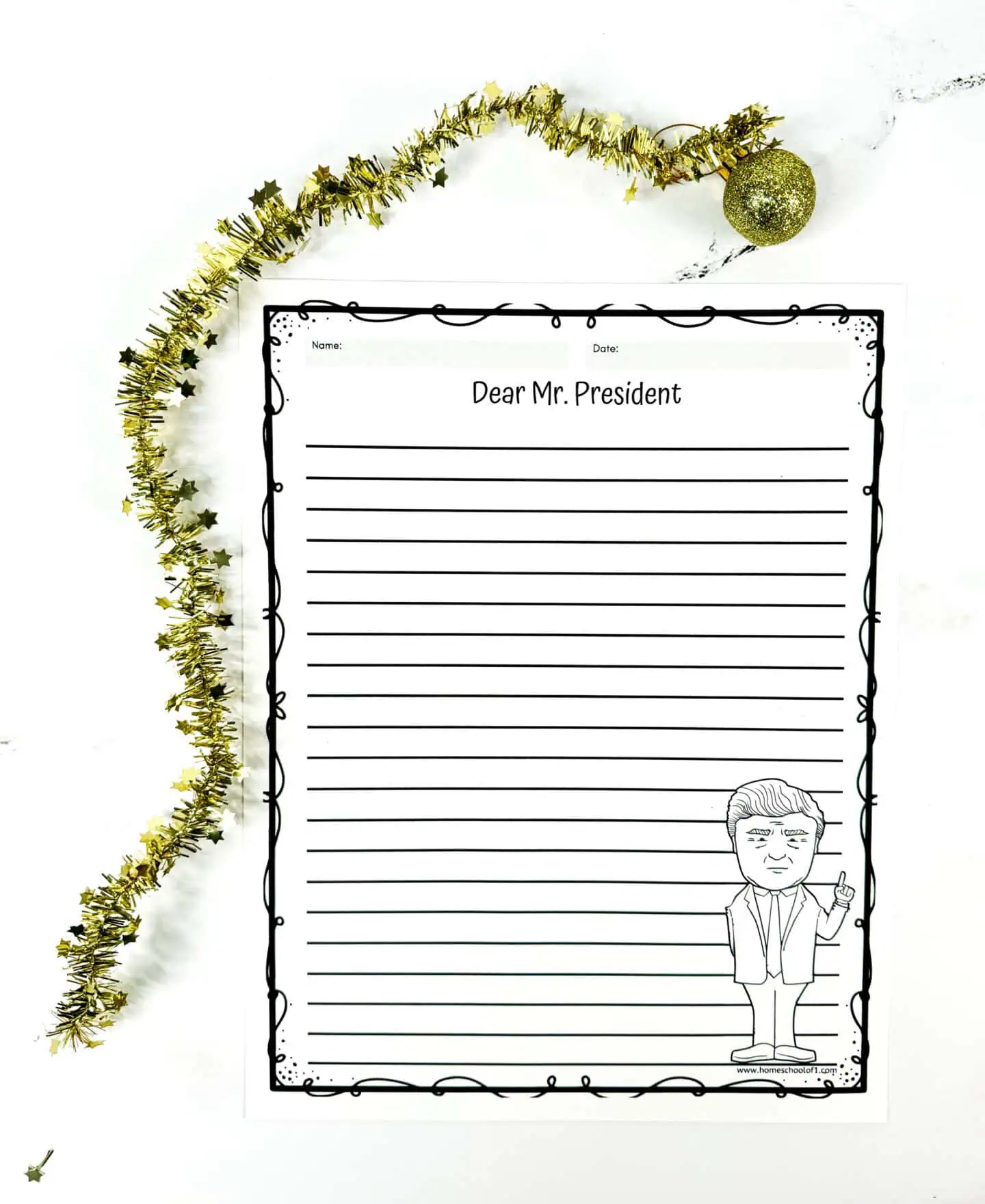 free christmas writing prompt printable