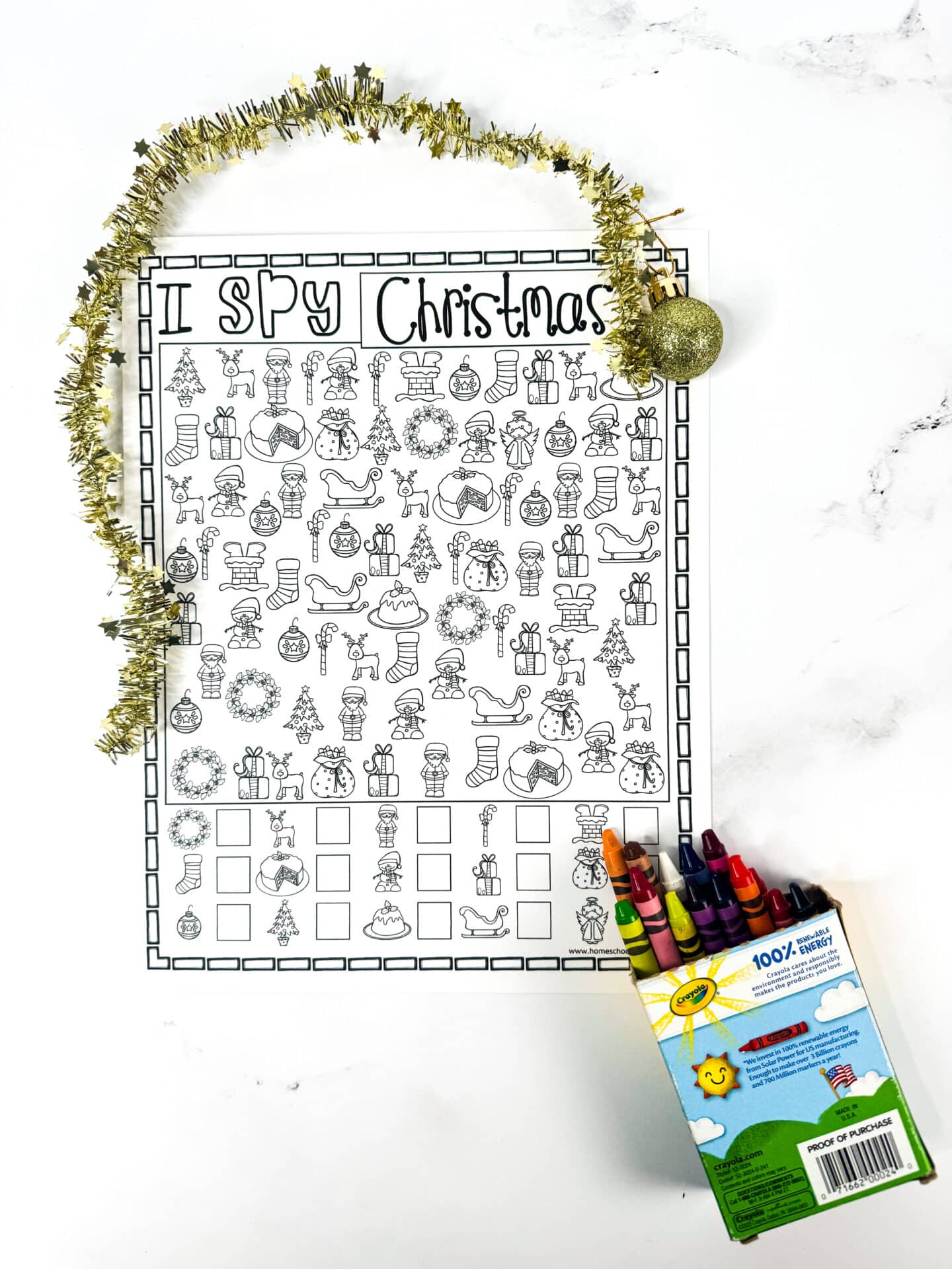 free i spy christmas printable