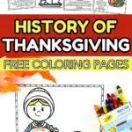 history of thanksgiving coloring page