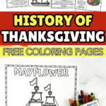 history of thanksgiving coloring sheet