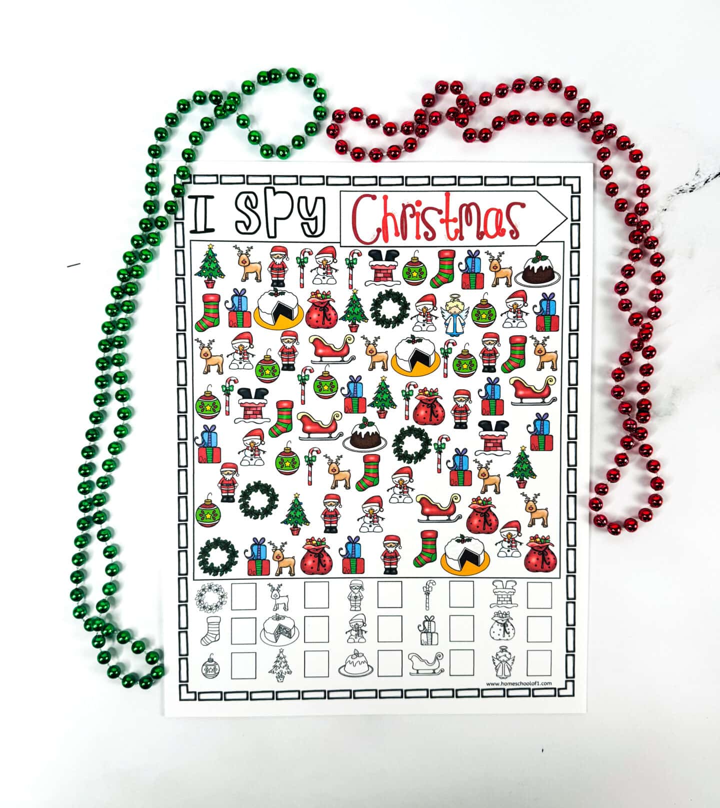 i spy christmas printable