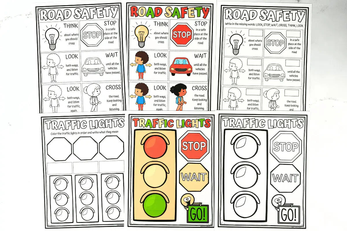 road safety worksheets