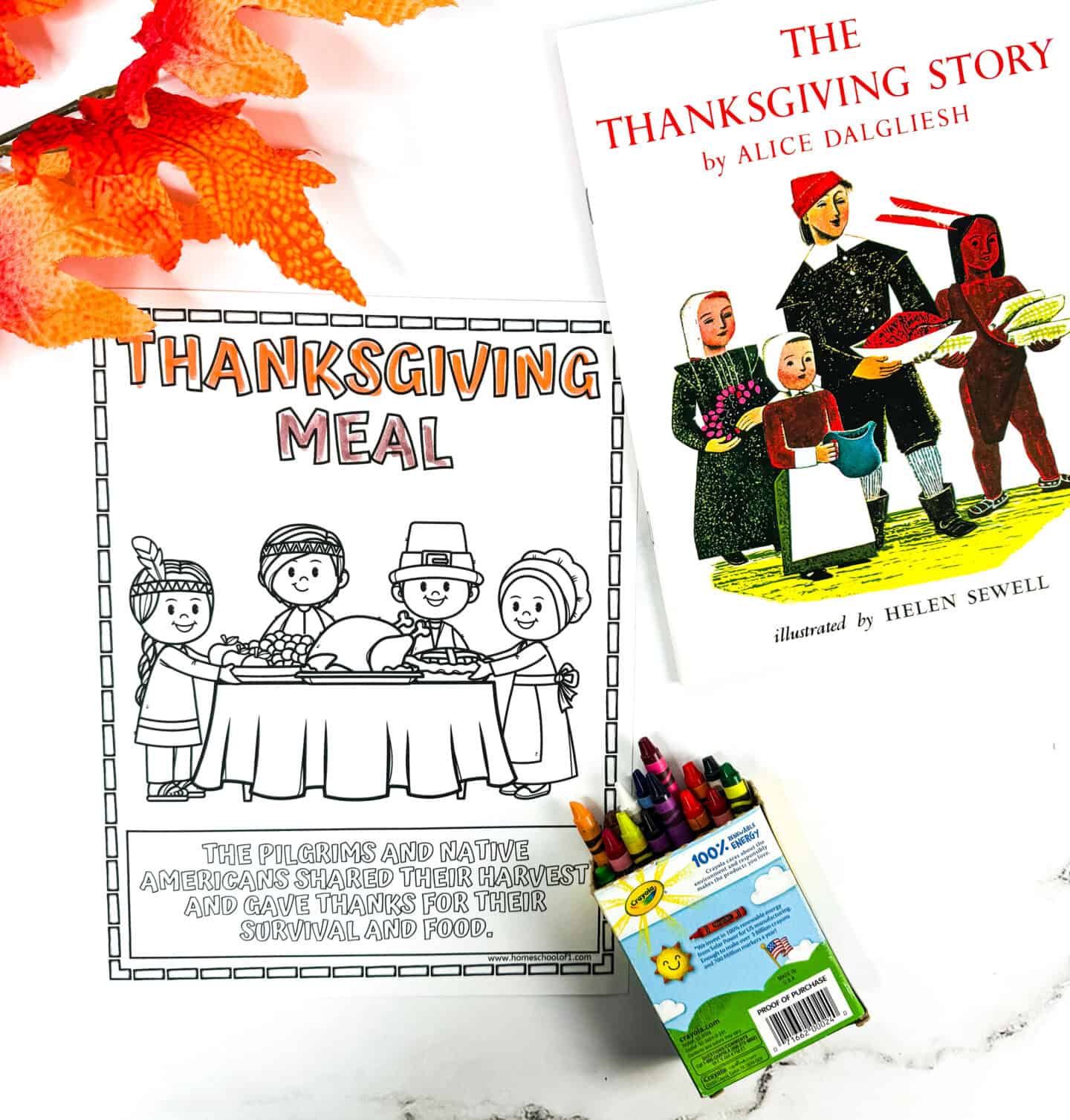 thanksgiving meal coloring page