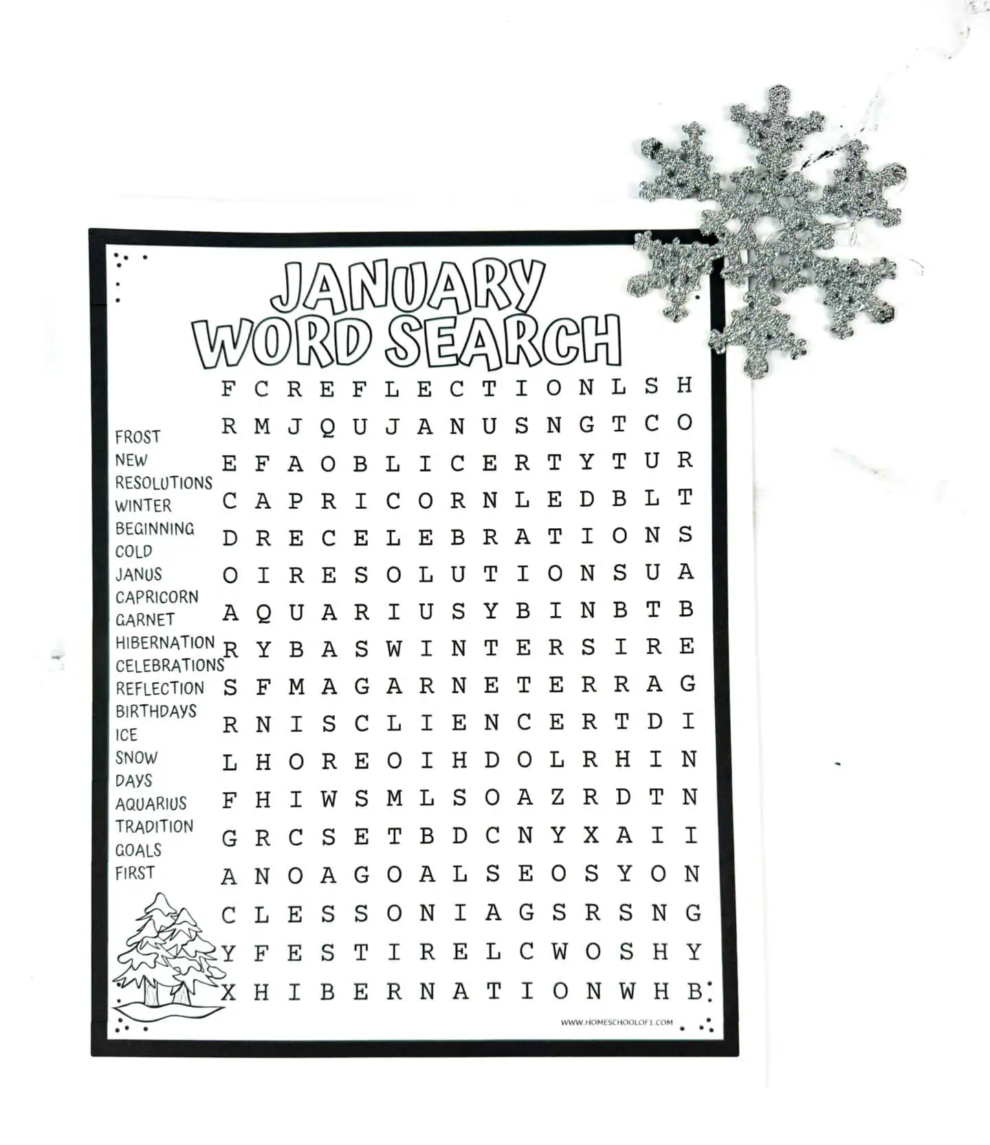 January word search