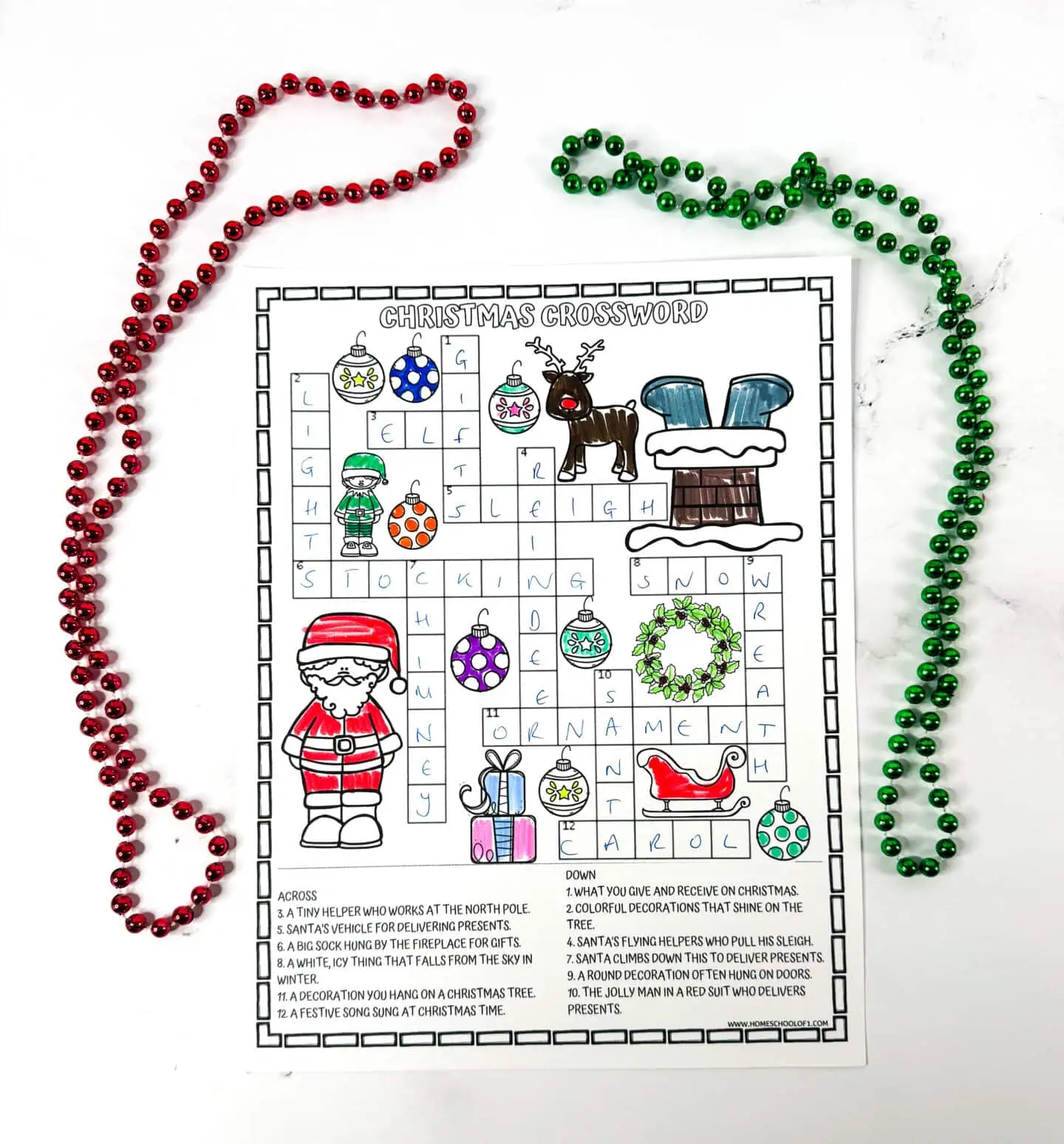 christmas crossword printable