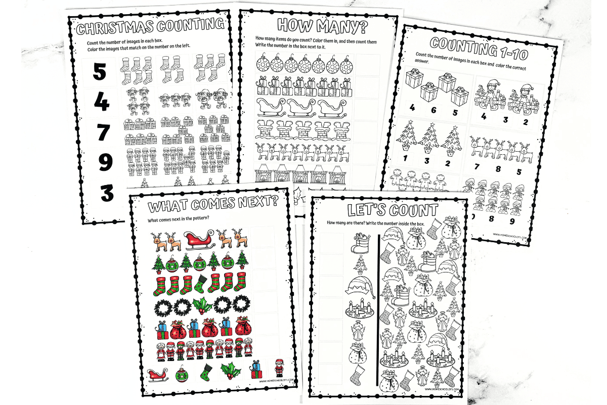 christmas math printables