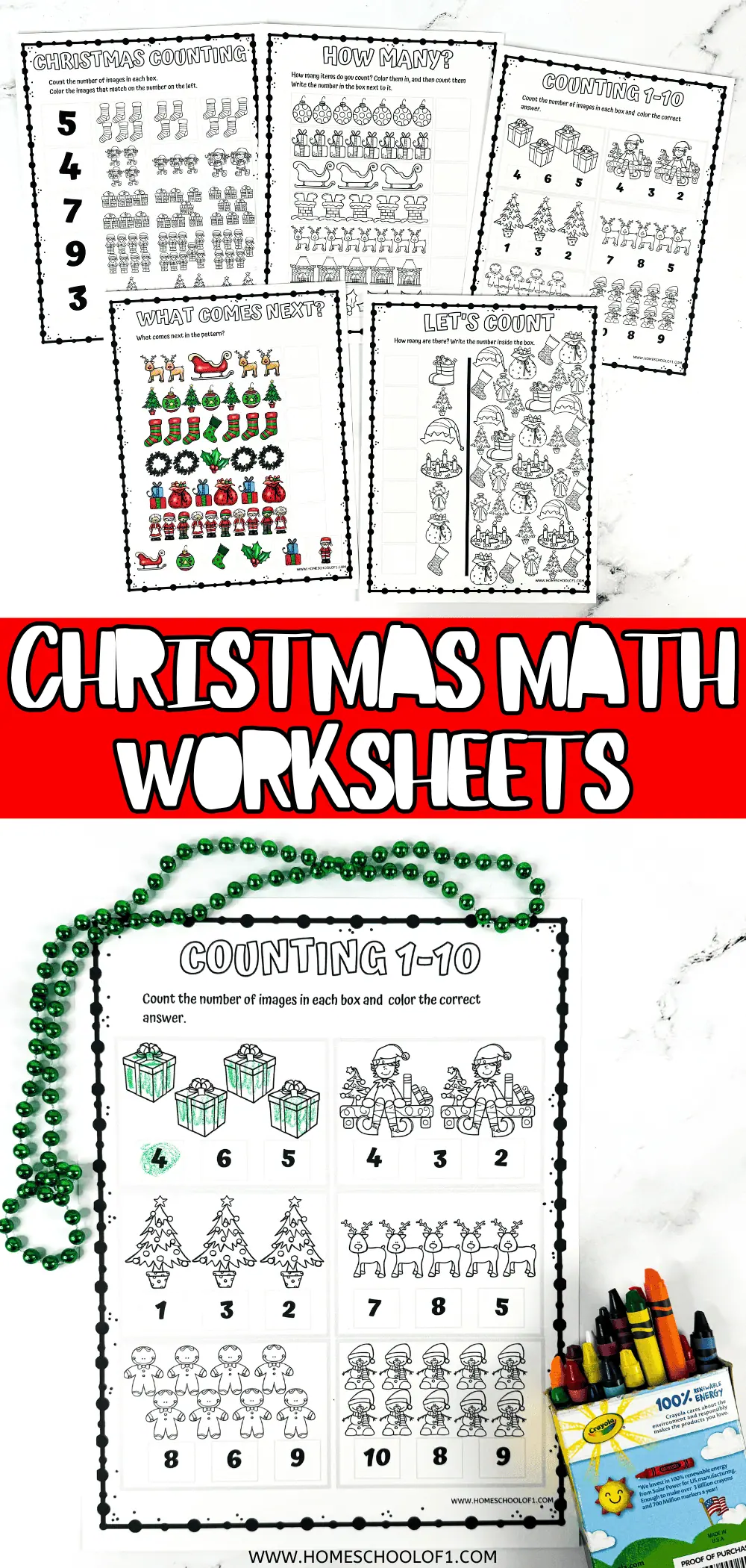 christmas math worksheets