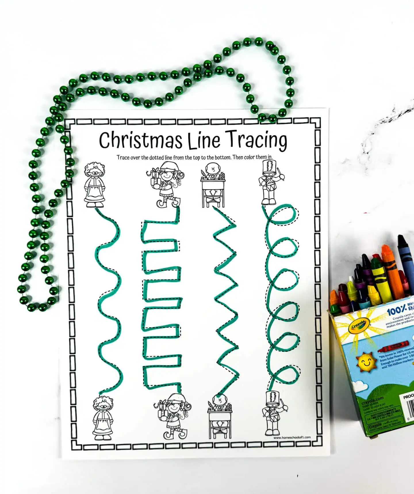 christmas wavy line worksheet