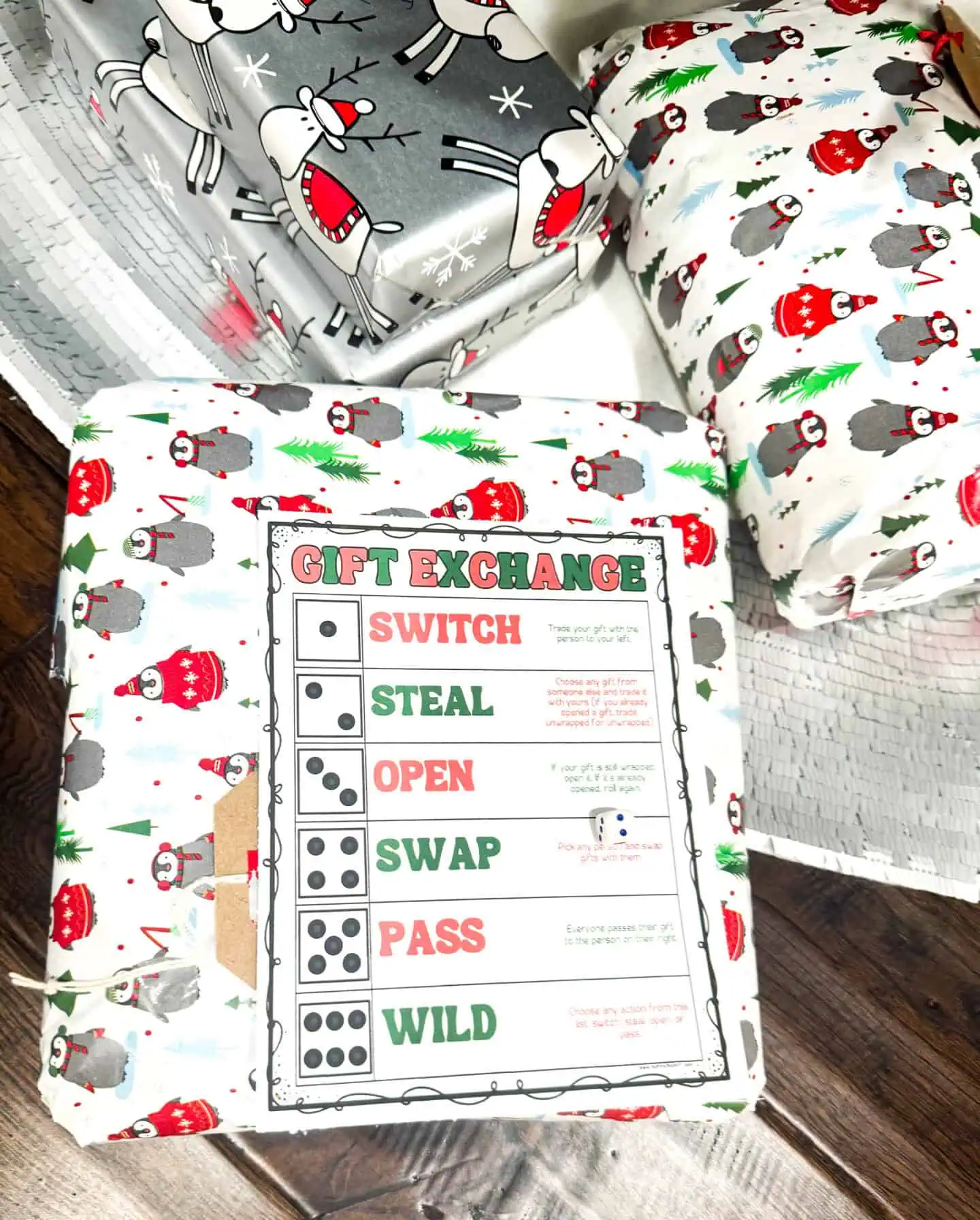 free christmas gift exchange printable