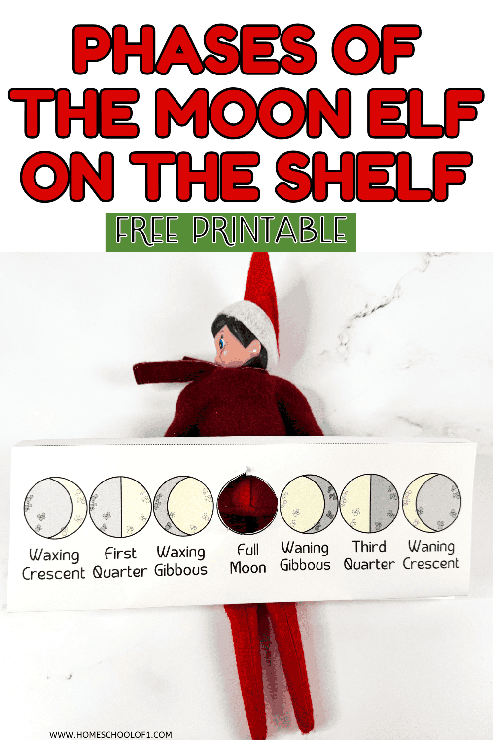 free phases of the moon elf on the shelf printable