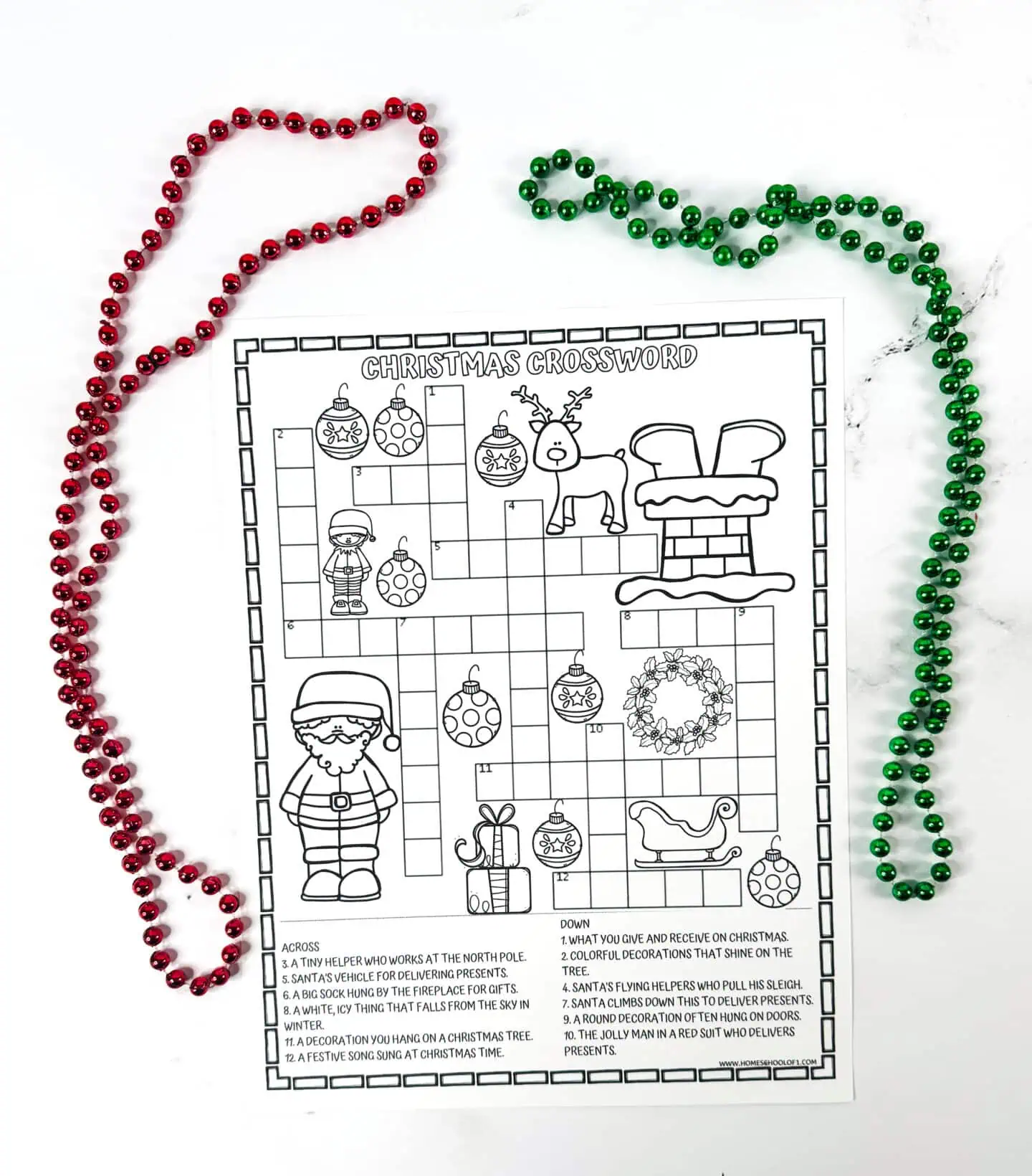 free printable christmas crossword puzzle