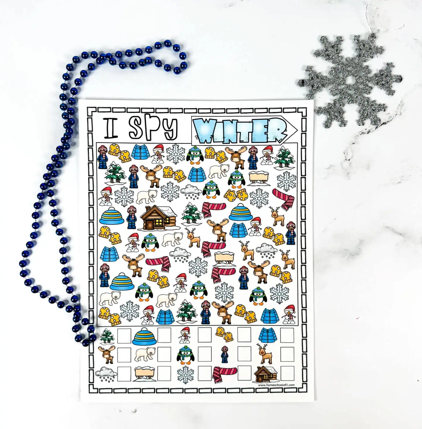 free printable i spy winter