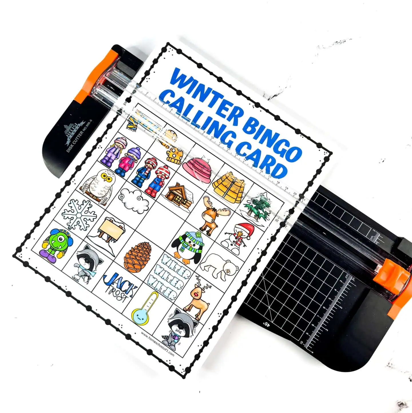 free winter bingo calling cards