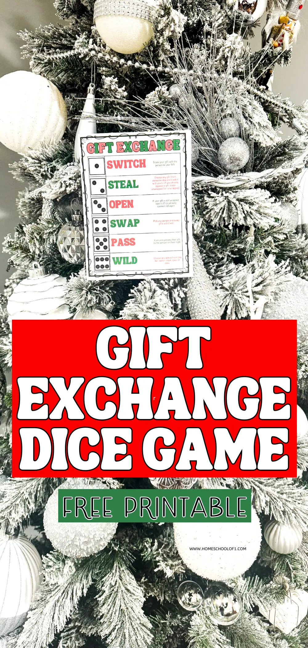 gift exchange dice game printable