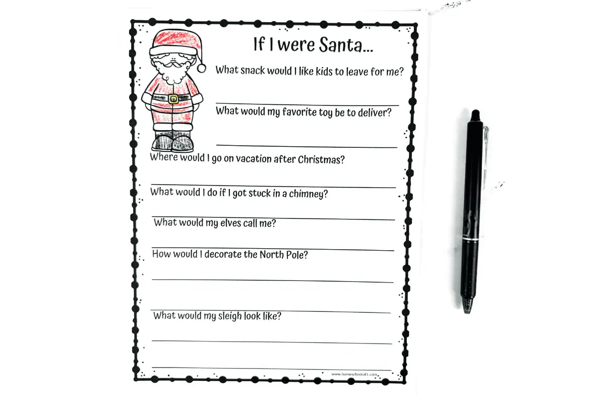 if i were santa writing prompt