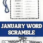 january word scramble printable