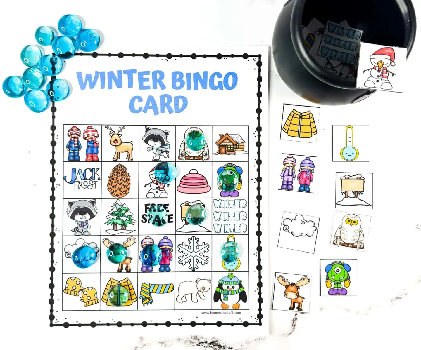 winter bingo card printable