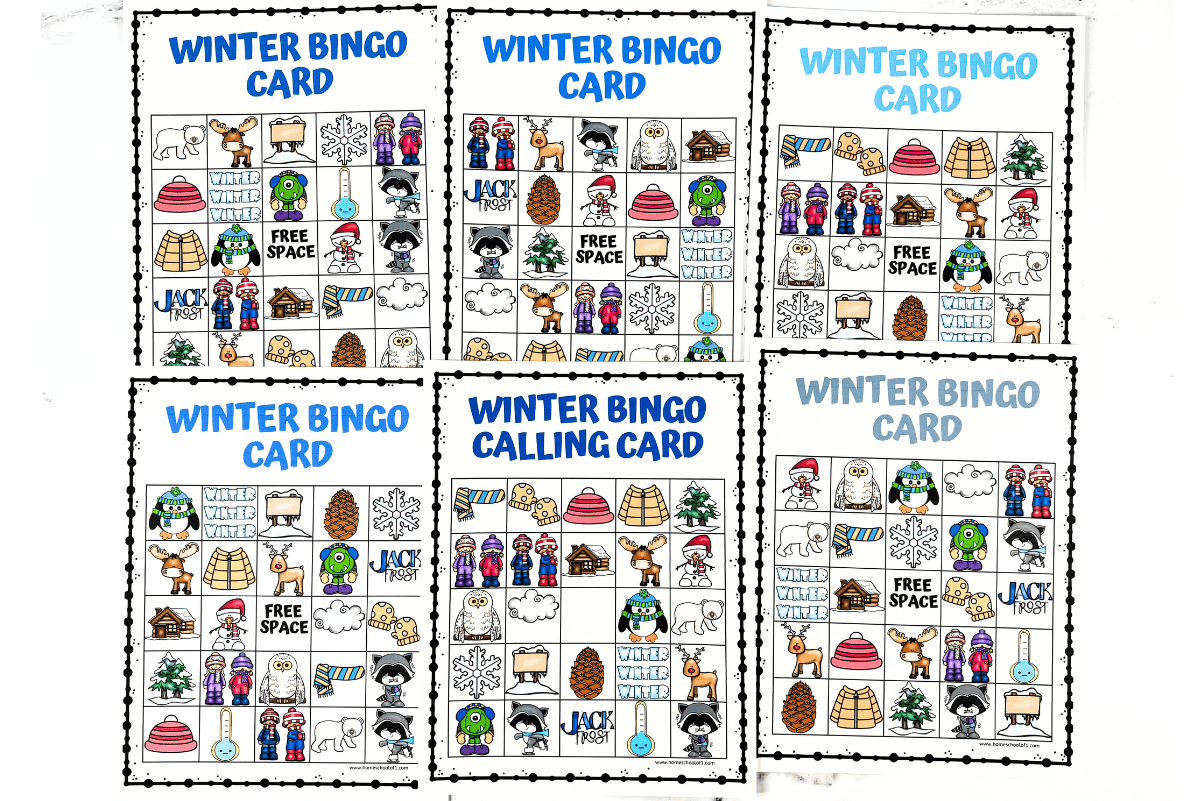 winter bingo free printable