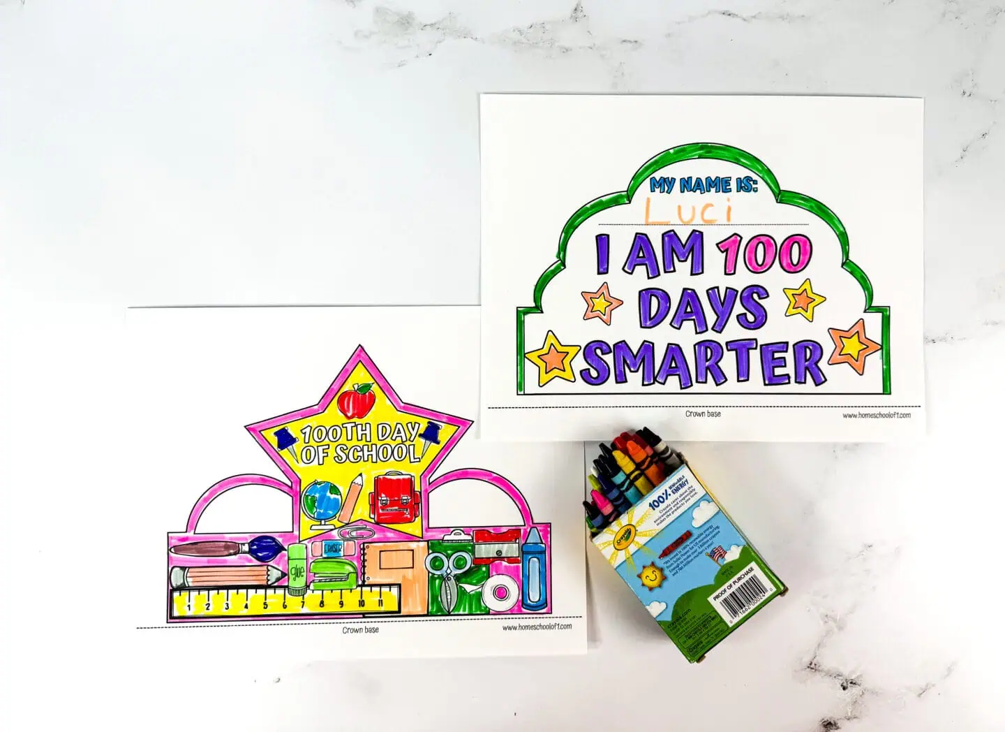 100 DAYS OF SCHOOL CROWNS PRINTABLE