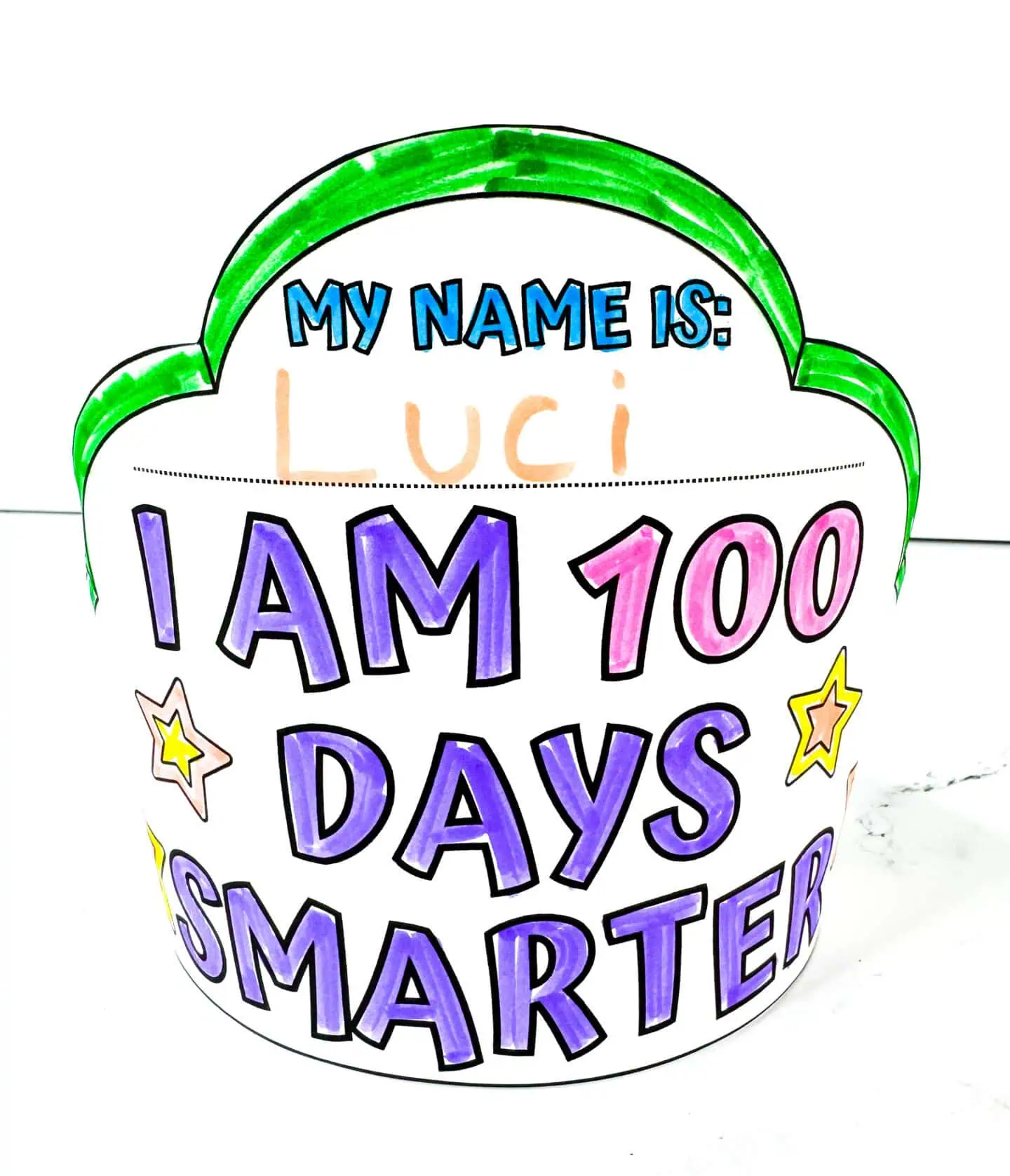 I AM 100 DAYS SMARTER CROWN