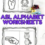 asl alphabet worksheets