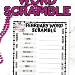 february word scramble printable