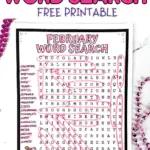 february word search printable