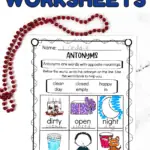 free antonyms worksheets