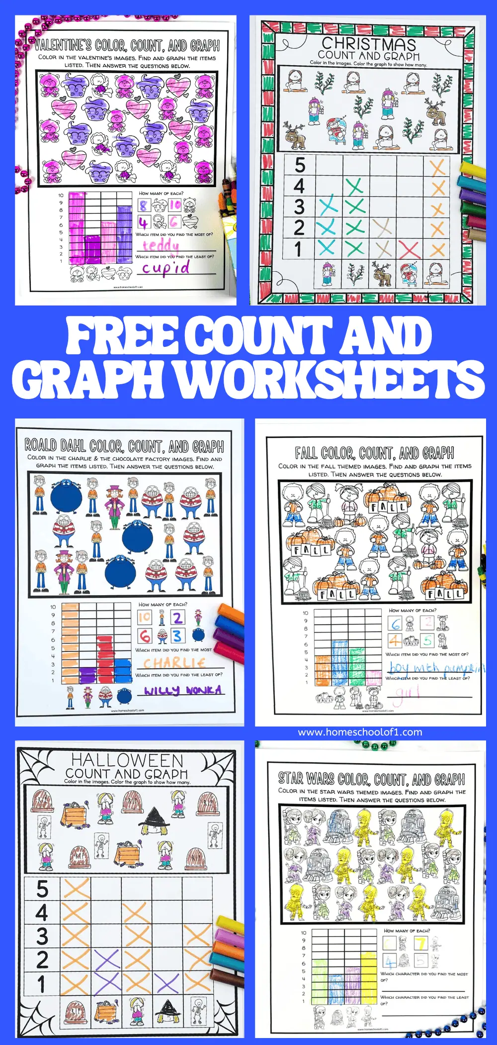 free count and graph worksheets