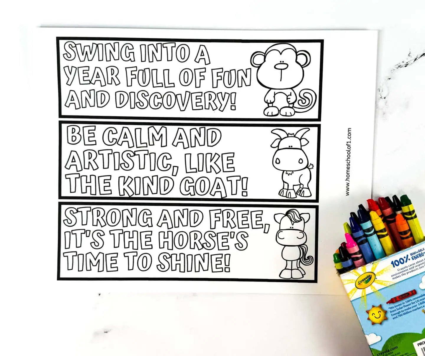 free lunar new year bookmark to color