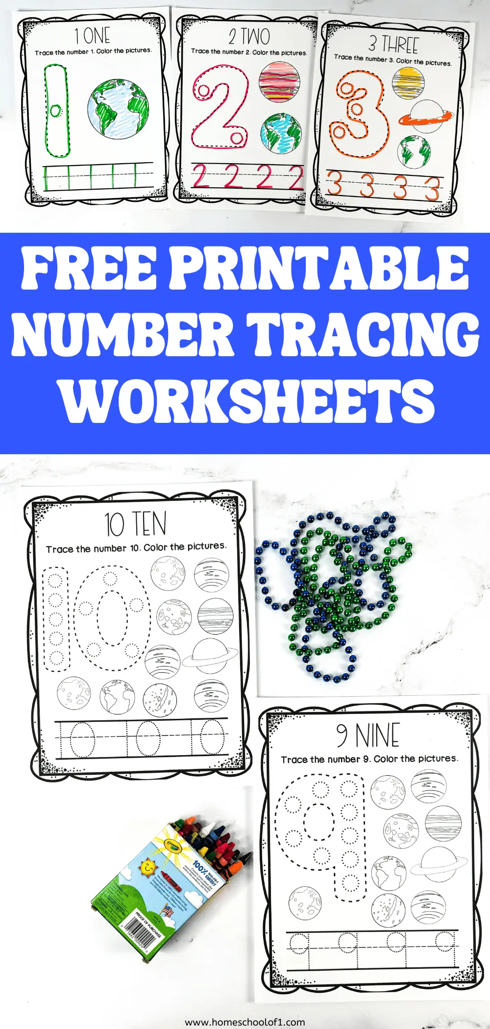 free printable number tracing worksheets