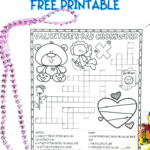 free valentine's day crossword printable