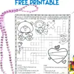 free valentine's day crossword printable