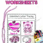 free valentine's day tracing worksheets