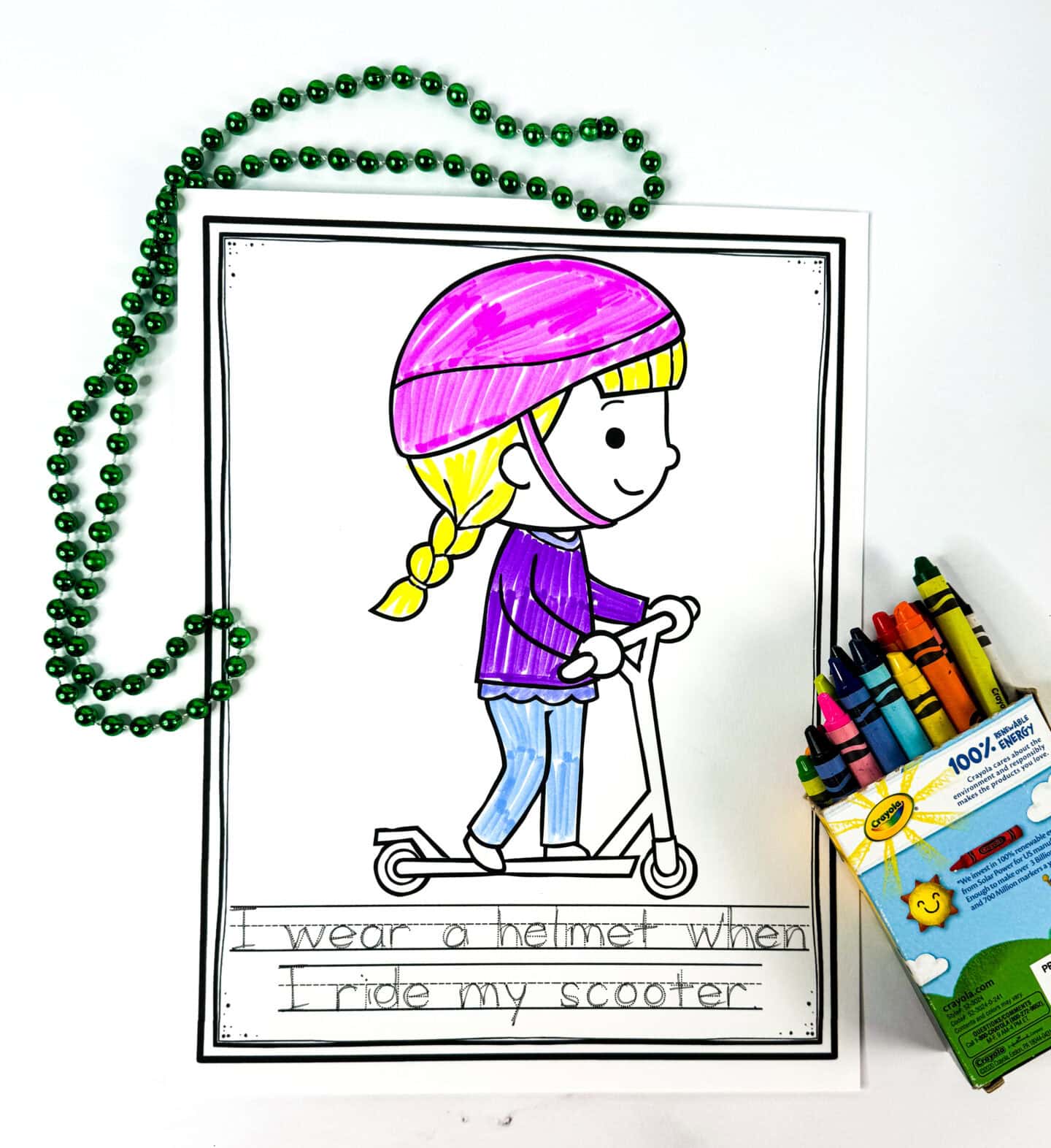 scooter safety preschool printable