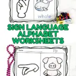 sign language alphabet worksheets