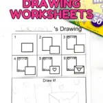 valentines day directed drawing worksheets