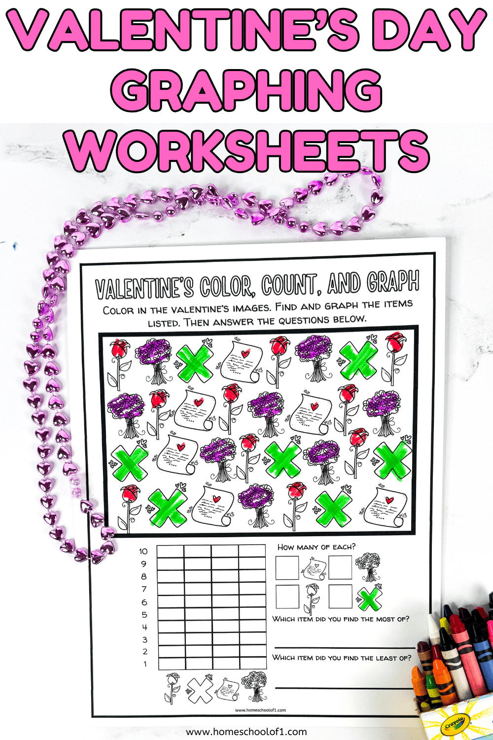 valentine's day graphing worksheets