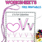 valentine's day tracing worksheets for preschoolers