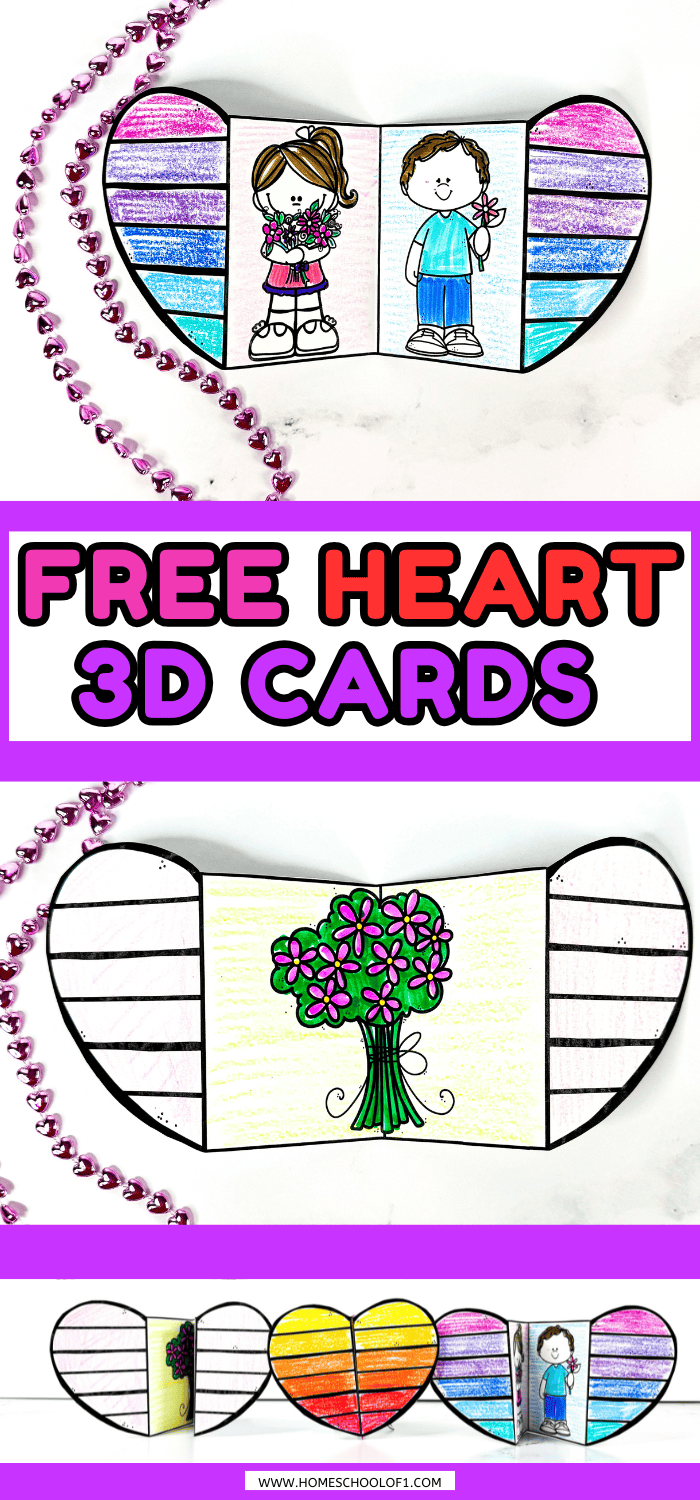 3d heart cards